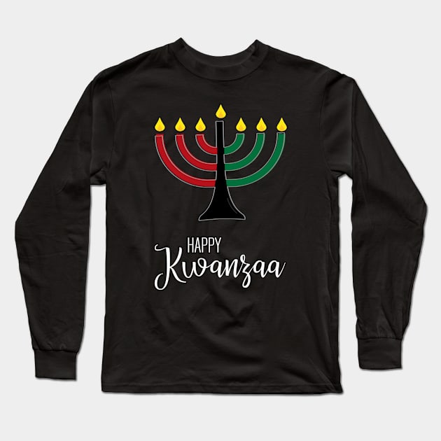 Happy Kwanzaa Long Sleeve T-Shirt by amyvanmeter